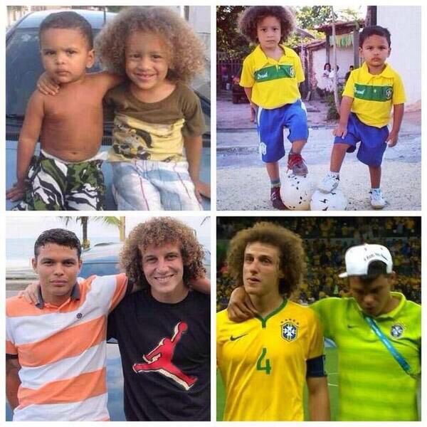 Thiago Silva and David Luiz best friends in football 