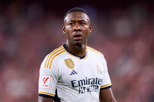 David Alaba best defenders in the world 2023 BILBAO, SPAIN - AUGUST 12: David Alaba of Real Madrid looks on during the LaLiga EA Sports match between Athletic Club and Real Madrid CF at Estadio de San Mames on August 12, 2023 in Bilbao, Spain