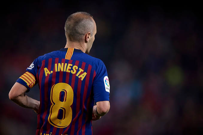 Andres Iniesta number 8 jersey