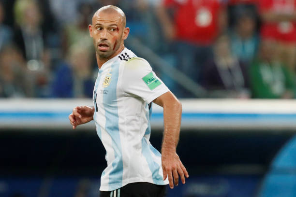 Javier Mascherano soccer players who changed positions SAINT PETERSBURG, RUSSIA - JUNE 26: Javier Mascherano of Argentina national team during the 2018 FIFA World Cup Russia group D match between Nigeria and Argentina at Saint Petersburg Stadium on June 26, 2018 in Saint Petersburg, Russia