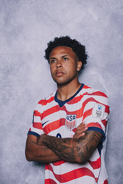 of the United States poses for a portrait during the official FIFA World Cup 2026 portrait session on June 08, 2026 in Laguna Niguel, California.