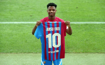 Ansu Fati number 10 FC Barcelona