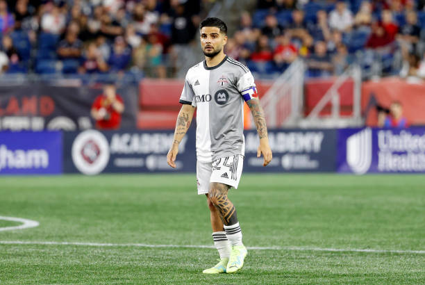 Lorenzo Insigne best players in the MLS FOXBOROUGH, MA - JUNE 24: Toronto FC left winger Lorenzo Insigne (24) during a match between the New England Revolution and Toronto FC on June 24, 2023, at Gillette Stadium in Foxborough, Massachusetts.