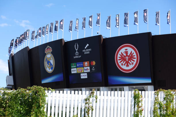 the UEFA Supercup Final 2022 between Real Madrid CF and Eintracht Frankfurt