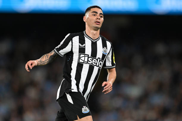 Miguel Almiron best right wingers in the world MANCHESTER, ENGLAND - AUGUST 19: Miguel Almiron of Newcastle United in action during the Premier League match between Manchester City and Newcastle United at Etihad Stadium on August 19, 2023 in Manchester, England.
