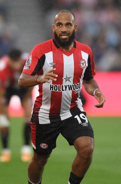 Bryan Mbuemo BRENTFORD, ENGLAND - AUGUST 26: Bryan Mbeumo of Brentford FC in action during the Premier League match between Brentford FC and Crystal Palace at Gtech Community Stadium on August 26, 2023 in Brentford, England.
