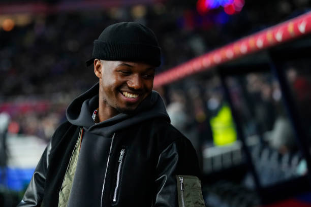 Ansu Fati left winger of Barcelona and Spain prior the Copa del Rey Semi Final match between FC Barcelona and Atletico de Madrid at Estadi Olimpic Lluis Companys on February 25, 2025 in Barcelona, Spain.