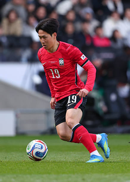 MILTON KEYNES, ENGLAND - MARCH 28: Lee Kang-in of South Korea during an international friendly match between South Korea and Ivory Coast on March 28, 2026 in Milton Keynes, England.