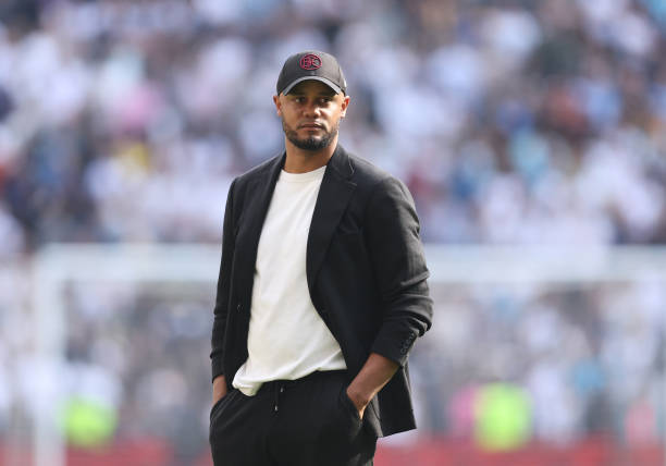 LONDON, ENGLAND - MAY 11: Vincent Kompany the head coach / manager of Burnley stands dejected following the Premier League match between Tottenham Hotspur and Burnley FC at Tottenham Hotspur Stadium on May 11, 2024 in London, England. Vincent Kompany best black soccer coaches