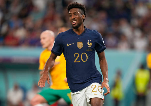 Kingsley Coman soccer players wearing number 20 jersey 