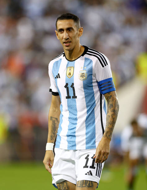 Angel Di Maria wears number 11 Argentina 