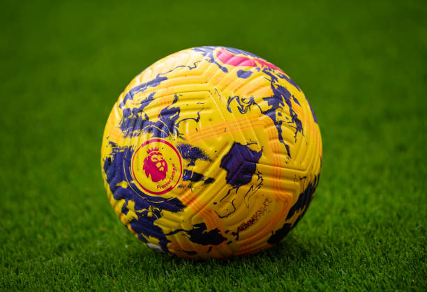 English Premier League best soccer leagues in the world ranked 2024 BURNLEY, ENGLAND - FEBRUARY 17: The official Premier League match ball by Nike during the Premier League match between Burnley FC and Arsenal FC at Turf Moor on February 17, 2024 in Burnley, England.