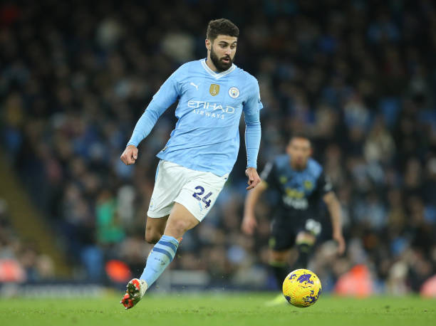 Joško Gvardiol best left-footed centre-backs in the world MANCHESTER, ENGLAND - JANUARY 31: Josko Gvardiol of Manchester City during the Premier League match between Manchester City and Burnley FC at Etihad Stadium on January 31, 2024 in Manchester, England.