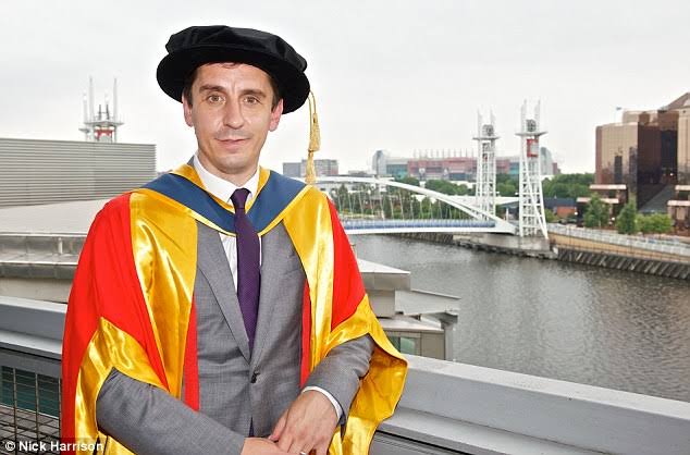 Gary Neville soccer players with PhD