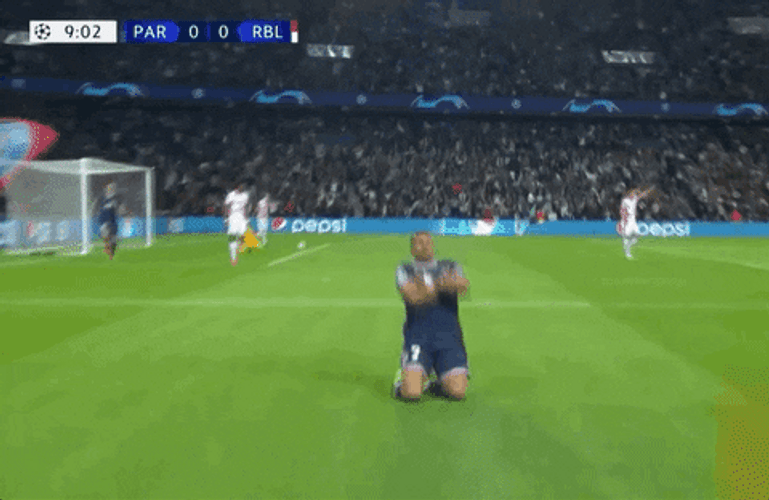 Kylian Mbappé Champions League Knee Slide Gif How Do Soccer Players Slide On Their Knees