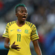Thembi Kgatlana best women's soccer players in Africa PARIS, FRANCE - JUNE 13: Thembi Kgatlana of South Africa during the 2019 FIFA Women's World Cup France group B match between South Africa and China PR at Parc des Princes on June 13, 2019 in Paris, France.