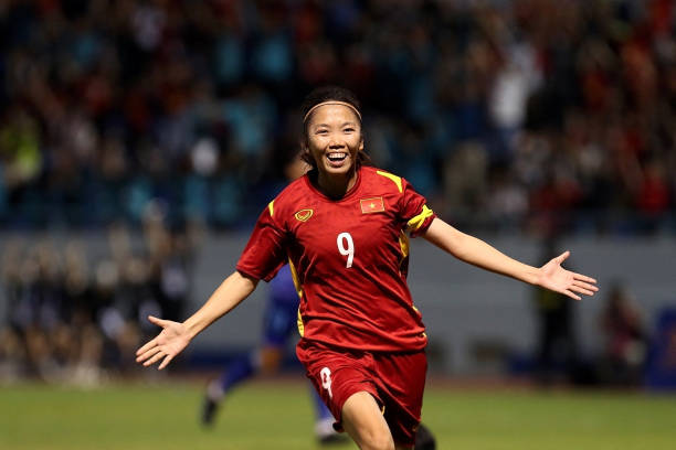 Huỳnh Như best Asian women's soccer players This picture taken and released by the Vietnam News Agency on May 21, 2022 shows Vietnam's Huynh Nhu celebrating after scoring against Thailand in the women's football final match during the 31st Southeast Asian Games (SEA Games) at the Cam Pha stadium in Quang Ninh province. (