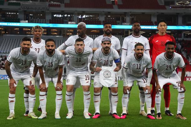 Al-Shabab best soccer teams in Saudi Arabia Shabab's players pose for a group picture ahead of the AFC Champions League quarter-final football match between Qatar's Al-Duhail and Saudi Arabia's Al-Shabab at the Al-Thumama Stadium in Doha on February 23, 2023.