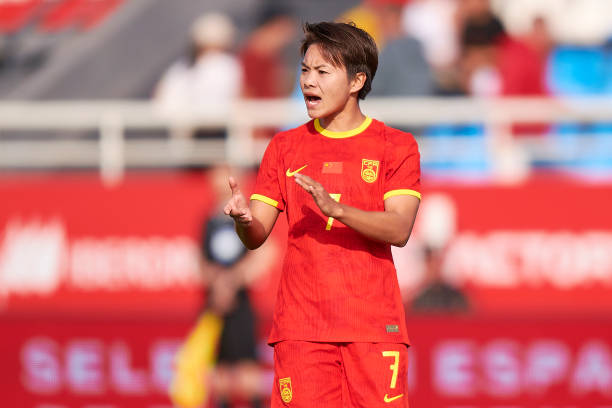 Wang Shuang top female soccer players in Asia IBIZA, SPAIN - APRIL 11: Wang Shuang of China reacts during the Women's International friendly match between Spain and China at Palladium Can Misses on April 11, 2023 in Ibiza, Spain