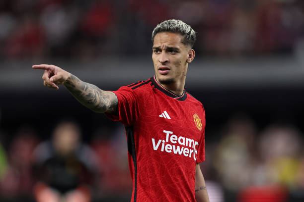 Antony footballers with the Best ball control LAS VEGAS, NEVADA - JULY 30: Antony of Manchester United during the pre-season friendly match between Manchester United and Borussia Dortmund at Allegiant Stadium on July 30, 2023 in Las Vegas, Nevada.