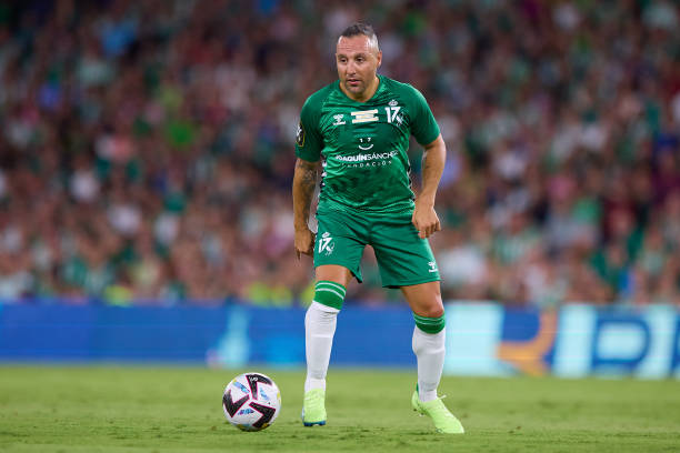Santi Cazorla football players retiring in 2024 SEVILLE, SPAIN - JUNE 06: Santi Cazorla in action during Joaquin Sanchez Tribute Match at Estadio Benito Villamarin on June 06, 2023 in Seville, Spain. oaquin Sanchez played 14 seasons at Real Betis.