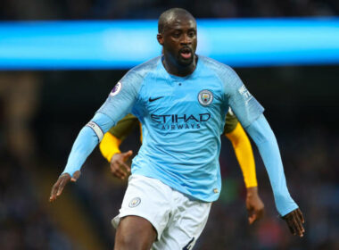Yaya Touré best African players in Premier League history MANCHESTER, ENGLAND - MAY 09: Yaya Toure of Manchester City during the Premier League match between Manchester City and Brighton and Hove Albion at Etihad Stadium on May 9, 2018 in Manchester, England