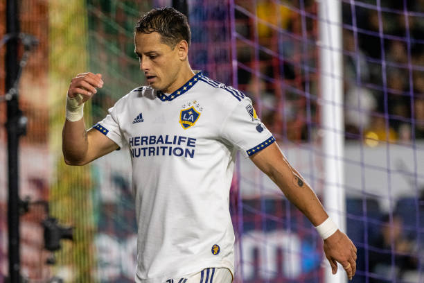 Javier Hernandez ("Chicharito") soccer players with the best nicknames CARSON, CA - MAY 27: Javier Hernández #14 of Los Angeles Galaxy leaves the field after receiving a red card during the game against Charlotte FC at Dignity Health Sports Park on May 27, 2023 in Los Angeles, California. Charlotte FC won 1-0