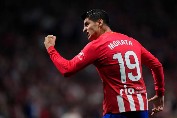 Alvaro Morato best soccer players with each number MADRID, SPAIN - SEPTEMBER 24: Alvaro Morata of Atletico de Madrid celebrates after scoring his team's first goal during the LaLiga EA Sports match between Atletico Madrid and Real Madrid CF at Civitas Metropolitano Stadium on September 24, 2023 in Madrid, Spain.