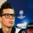 SSC Napoli's midfielder Marek Hamsik looks on during a press conference following a training session at SSC Napoli's training facility in Castelvolturno on October 17, 2011 a day before their Champions League match against Bayern Munich at the San Paolo stadium in Naples. AFP PHOTO / ROBERTO SALOMONE