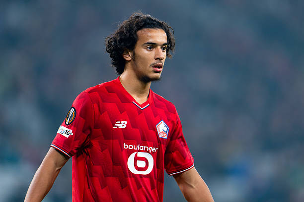 LILLE, FRANCE - OCTOBER 23: Ayyoub Bouaddi of Lille OSC during the UEFA Europa League 2025/26 League Phase MD3 match between LOSC Lille and PAOK FC at Stade Pierre Mauroy on October 23, 2025 in Lille, France. 