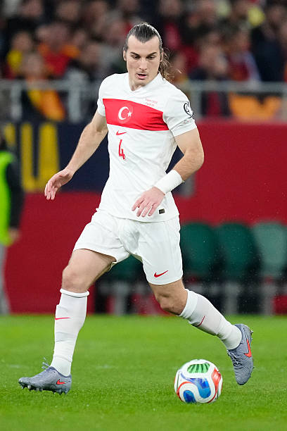 Çaglar Soyuncu centre-back of Turkiye and Fenerbahce during the FIFA World Cup 2026 qualifier match between Spain and Türkiye at Estadio de La Cartuja on November 18, 2025 in Seville, Spain. 