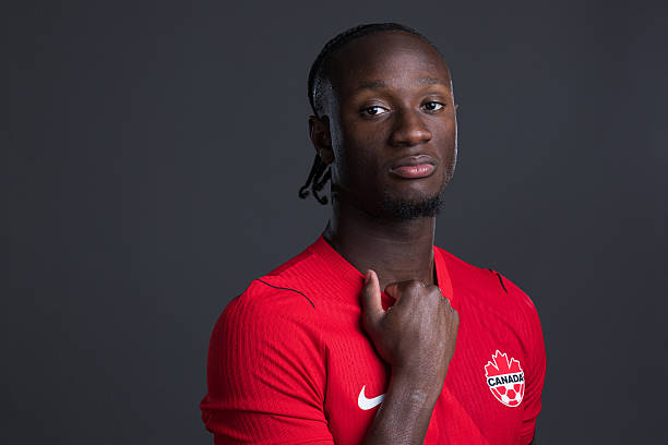 NEW YORK, NEW YORK - JUNE 08: (EXCLUSIVE COVERAGE) Ismael Kone #8 of Canada poses for a portrait during the official FIFA World Cup 2026 portrait session on June 08, 2026 in New York, New York.