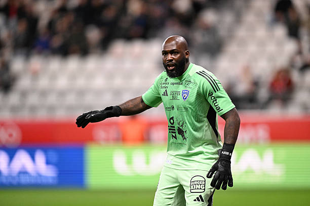 Johny PLACIDE of SC Bastia during the Ligue 2 BKT match between Stade de Reims and SC Bastia at Stade Auguste Delaune on February 6, 2026 in Reims, France.