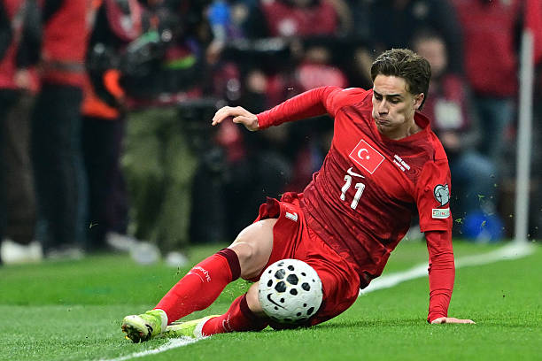 ISTANBUL, TURKIYE - MARCH 26: Kenan Yildiz (11) of Turkiye in action during the 2026 FIFA World Cup European Qualifiers play-off semifinal match between Turkiye and Romania at Tupras Stadium in Istanbul, Turkiye on March 26, 2026. 