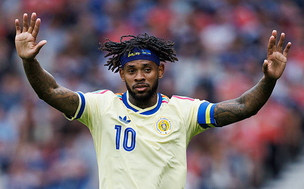 GLASGOW, SCOTLAND - MAY 30: Curacao's Leandro Bacuna during an International Friendly match between Scotland and Curacao at Barclays Hampden, on May 30, 2026, in Glasgow, Scotland. 