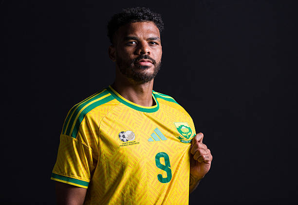 PACHUCA, MEXICO - JUNE 05: (EXCLUSIVE COVERAGE) Lyle Foster #9 of South Africa poses for a portrait during the official FIFA World Cup 2026 portrait session on June 05, 2026 in Pachuca, Mexico.