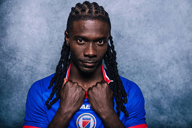 ATLANTIC CITY, NEW JERSEY - JUNE 09: (EXCLUSIVE COVERAGE) (EDITOR'S NOTE: This image has been digitally altered.) Ricardo Ade #4 of Haiti poses for a portrait during the official FIFA World Cup 2026 portrait session on June 09, 2026 in Atlantic City, New Jersey.