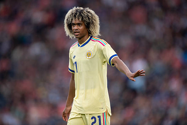 GLASGOW, SCOTLAND - MAY 30: Tahith Chong of Curacao during the international friendly match between Scotland and Curacao at Hampden Park on May 30, 2026 in Glasgow, United Kingdom.