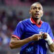 MIAMI, FLORIDA - JUNE 5: Wilson Isidor #18 of Haiti celebrates after scoring his team's first goal against Peru during the international friendly match between Haiti and Peru at Nu Stadium on June 5, 2026 in Miami, United States.