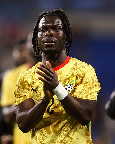 CARDIFF, WALES - JUNE 2: Alidu Seidu of Ghana during the international friendly match between Wales and Ghana at Cardiff City Stadium on June 2, 2026 in Cardiff, Wales. 