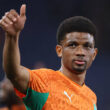 LIVERPOOL, ENGLAND - March 31: Amad Diallo of Ivory Coast acknowledges the fans after the international friendly match between Scotland and Ivory Coast at Hill Dickinson Stadium on March 31, 2026 in Liverpool, England.