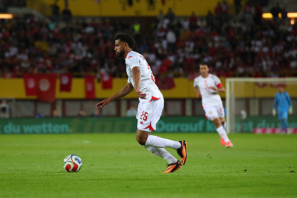 VIENNA, AUSTRIA - JUNE 1: Anis Ben Slimane of Tunisia in action during the friendly match between Austria and Tunisia at Ernst Happel Stadion on June 1, 2026 in Vienna, Austria.