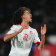 Hannibal Mejbri of Tunisia gestures during the AFCON r16 match between Mali and Tunisia at Mohammed V stadium, Casablanca, Morocco on January 3, 2026.