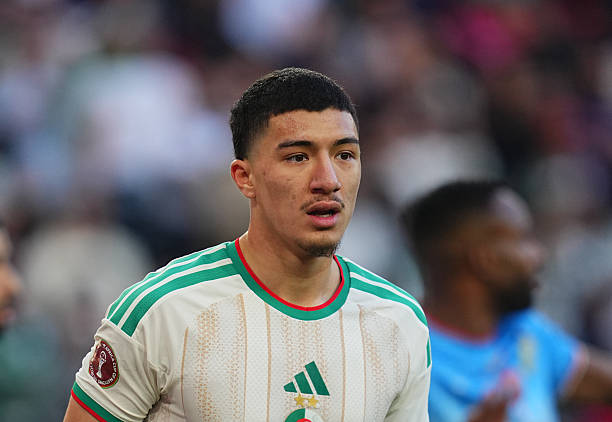 Ibrahim Maza of Algeria looks on during the AFCON Group C match between Algeria and DR Congo at Moulay El Hassan Stadium, Rabat, Morocco on January 6, 2026.