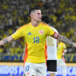 BARRANQUILLA, COLOMBIA - SEPTEMBER 04: James Rodriguez of Colombia celebrates after scoring the team's first goal during the South American FIFA World Cup 2026 Qualifier match between Colombia and Bolivia at Roberto Melendez Metropolitan Stadium on September 04, 2025 in Barranquilla, Colombia. (