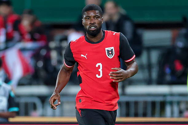 Vienna, Austria - June 1: Kevin Danso of Austria looks on during the international friendly match between Austria and Tunisia at Ernst Happel Stadion on June 1, 2026 in Vienna, Austria.