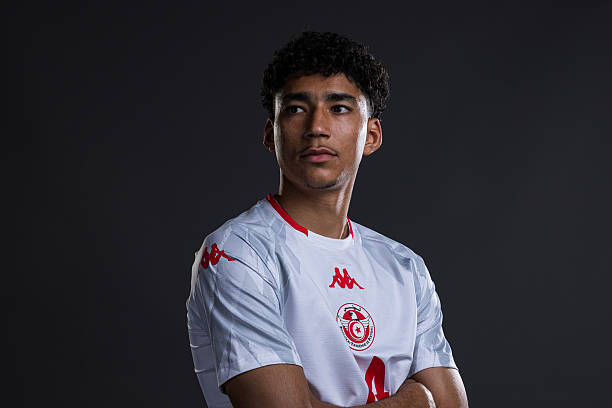 MONTERREY, MEXICO - JUNE 09: (EXCLUSIVE COVERAGE) Khalil Ayari #14 of Tunisia poses for a portrait during the official FIFA World Cup 2026 portrait session on June 09, 2026 in Monterrey, Mexico.
