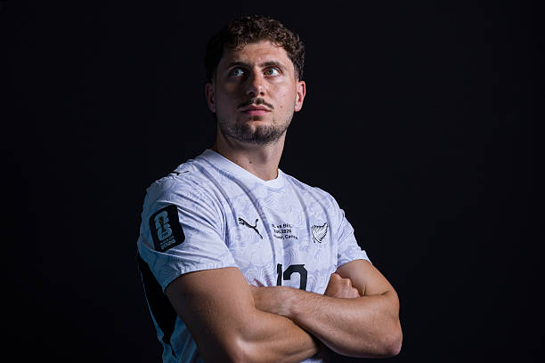 SAN DIEGO, CALIFORNIA - JUNE 09: (EXCLUSIVE COVERAGE) Liberato Cacace #13 of New Zealand poses for a portrait during the official FIFA World Cup 2026 portrait session on June 09, 2026 in San Diego, California.