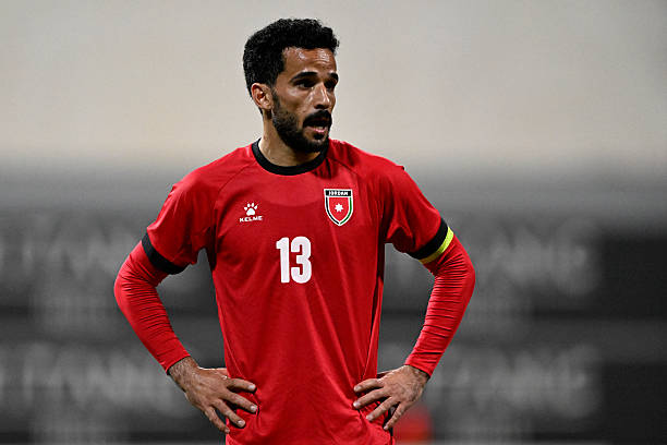 ANTALYA, TURKIYE - MARCH 31: Mahmoud Almardi of Jordan during the International Friendly match between Jordan v Nigeria at the Mardan Stadium on March 31, 2026 in Antalya Turkiye