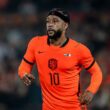Memphis Depay of the Netherlands during the 2026 World Cup friendly match between the Netherlands and Algeria at Stadium De Kuip in Rotterdam, the Netherlands, on June 3, 2026.